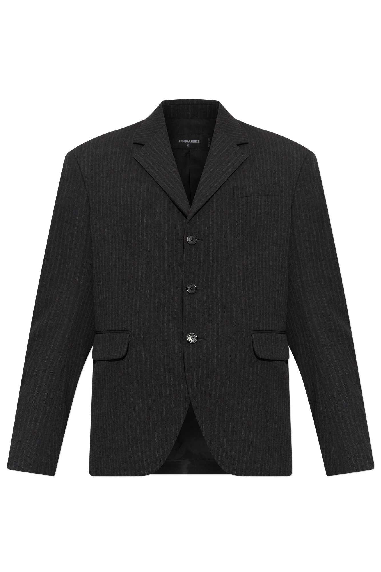 Dsquared2 Wool Pinstripe Double Vent Blazer | Men's | Vitkac